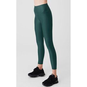 Alo 7/8 High-Waist Airlift Leggings Midnight Green Hi-Rise Waisted Tights Skinny
